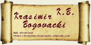 Krasimir Bogovački vizit kartica